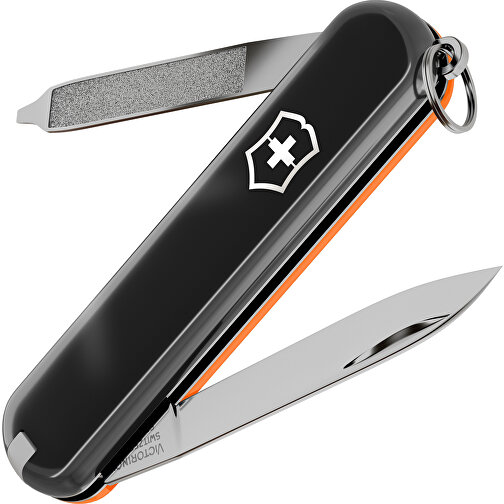 ESCORT - Victorinox Schweizer Messer , Victorinox, Dark Illusion / Mango Tango, hochlegierter, rostfreier Stahl, 5,80cm x 0,80cm x 1,80cm (Länge x Höhe x Breite), Bild 1