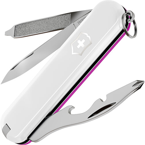 RALLY - Victorinox Schweizer Messer , Victorinox, Falling Snow / Tasty Grape, hochlegierter, rostfreier Stahl, 5,80cm x 0,90cm x 2,00cm (Länge x Höhe x Breite), Bild 1