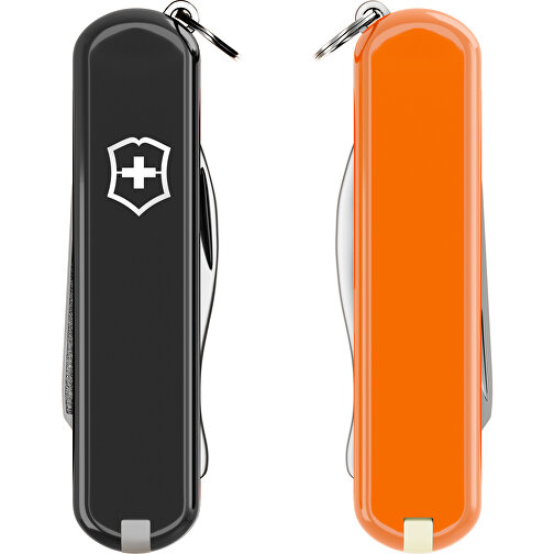 RALLY - Victorinox Schweizer Messer , Victorinox, Dark Illusion / Mango Tango, hochlegierter, rostfreier Stahl, 5,80cm x 0,90cm x 2,00cm (Länge x Höhe x Breite), Bild 5