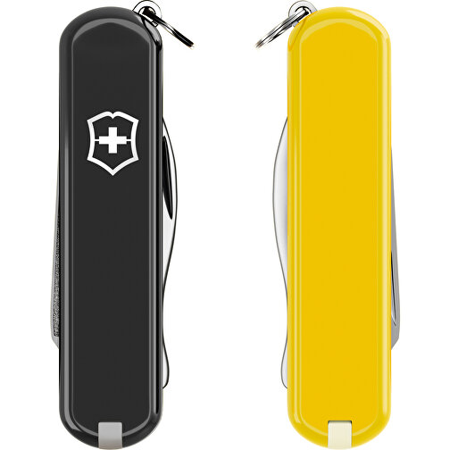 RALLY - Victorinox Schweizer Messer , Victorinox, Dark Illusion / Sunny Side, hochlegierter, rostfreier Stahl, 5,80cm x 0,90cm x 2,00cm (Länge x Höhe x Breite), Bild 5