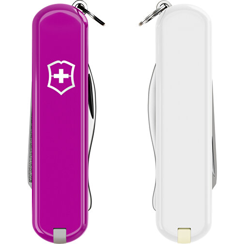 RALLY - Victorinox Schweizer Messer , Victorinox, Tasty Grape / Falling Snow, hochlegierter, rostfreier Stahl, 5,80cm x 0,90cm x 2,00cm (Länge x Höhe x Breite), Bild 5