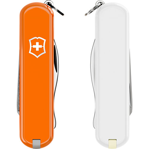 RALLY - Victorinox Schweizer Messer , Victorinox, Mango Tango / Falling Snow, hochlegierter, rostfreier Stahl, 5,80cm x 0,90cm x 2,00cm (Länge x Höhe x Breite), Bild 5