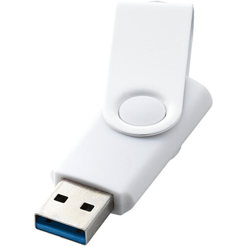 Rotate USB-Stick 3.0 Aus Metall , weiss MB , 128 GB , Kunststoff, Aluminium MB , 5,80cm x 1,90cm x 1,00cm (Länge x Höhe x Breite), Bild 1