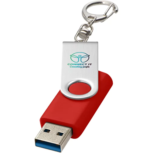 Rotate pendrive wyposażony w interfejs USB 3.0 z łańcuchem do kluczy, Obraz 2