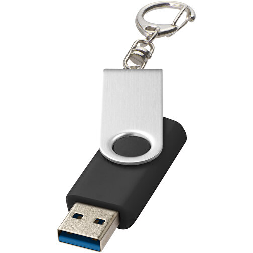 Rotate USB-Stick 3.0 Mit Schlüsselanhänger , schwarz MB , 128 GB , Kunststoff, Aluminium MB , 5,80cm x 1,90cm x 1,00cm (Länge x Höhe x Breite), Bild 1