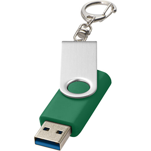 Rotate USB-Stick 3.0 Mit Schlüsselanhänger , grün MB , 32 GB , Kunststoff, Aluminium MB , 5,80cm x 1,90cm x 1,00cm (Länge x Höhe x Breite), Bild 1