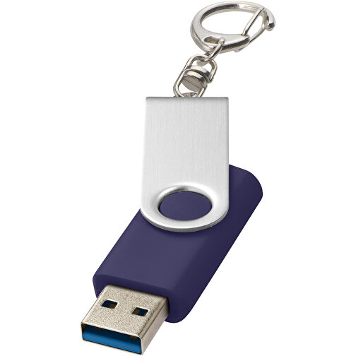 Rotate USB-Stick 3.0 Mit Schlüsselanhänger , blau MB , 128 GB , Kunststoff, Aluminium MB , 5,80cm x 1,90cm x 1,00cm (Länge x Höhe x Breite), Bild 1