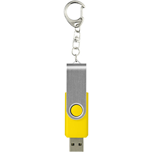 Rotate USB-Stick 3.0 Mit Schlüsselanhänger , gelb MB , 128 GB , Kunststoff, Aluminium MB , 5,80cm x 1,90cm x 1,00cm (Länge x Höhe x Breite), Bild 3