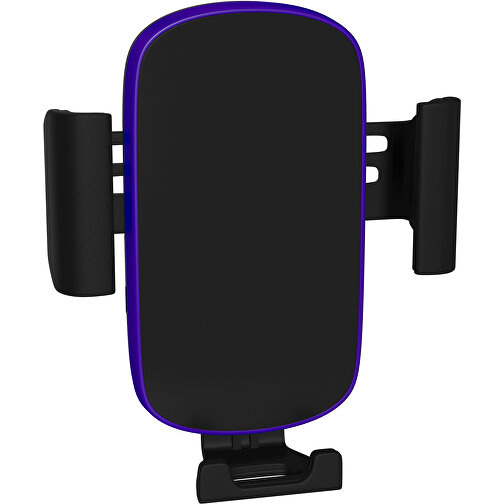 VividHold Qi Charger , schwarz / violet, Kunststoff, 10,50cm x 10,00cm (Höhe x Breite), Bild 1