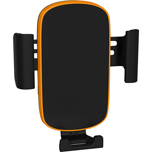 VividHold Qi Charger , schwarz / kürbisorange, Kunststoff, 10,50cm x 10,00cm (Höhe x Breite), Bild 1