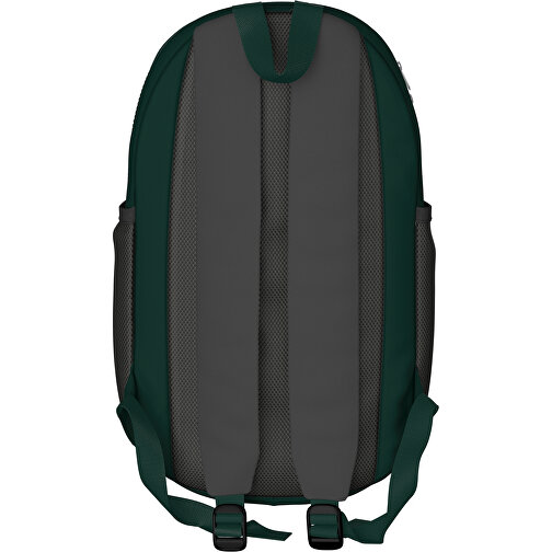 Rucksack Milan , schwarz / dunkelgrün, Sublimation-fabric 300g, 15,00cm x 40,00cm x 30,00cm (Länge x Höhe x Breite), Bild 2