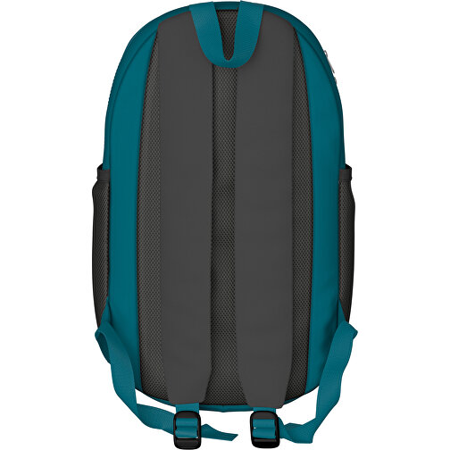 Rucksack Milan , schwarz / atlantikblau, Sublimation-fabric 300g, 15,00cm x 40,00cm x 30,00cm (Länge x Höhe x Breite), Bild 2