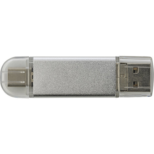 OTG USB Typ-C Stick Aluminium , silber MB , 32 GB , Aluminium MB , 6,30cm x 1,60cm x 0,50cm (Länge x Höhe x Breite), Bild 4