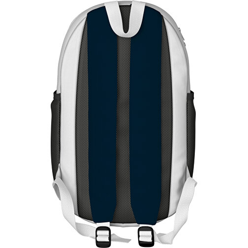 Rucksack Milan , heidelbeerblau / weiß, Sublimation-fabric 300g, 15,00cm x 40,00cm x 30,00cm (Länge x Höhe x Breite), Bild 2