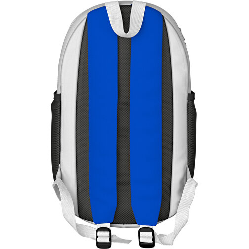 Rucksack Milan , königsblau / weiß, Sublimation-fabric 300g, 15,00cm x 40,00cm x 30,00cm (Länge x Höhe x Breite), Bild 2