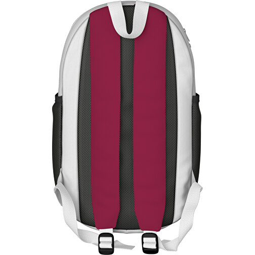 Rucksack Milan , bugunderrot / weiss, Sublimation-fabric 300g, 15,00cm x 40,00cm x 30,00cm (Länge x Höhe x Breite), Bild 2