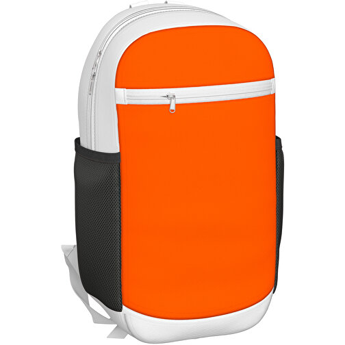 Rucksack Milan , orange / weiß, Sublimation-fabric 300g, 15,00cm x 40,00cm x 30,00cm (Länge x Höhe x Breite), Bild 1