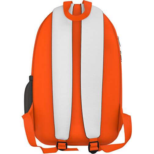 Rucksack Easy , weiss / orange, Sublimation-fabric 300g, 15,00cm x 40,00cm x 30,00cm (Länge x Höhe x Breite), Bild 2