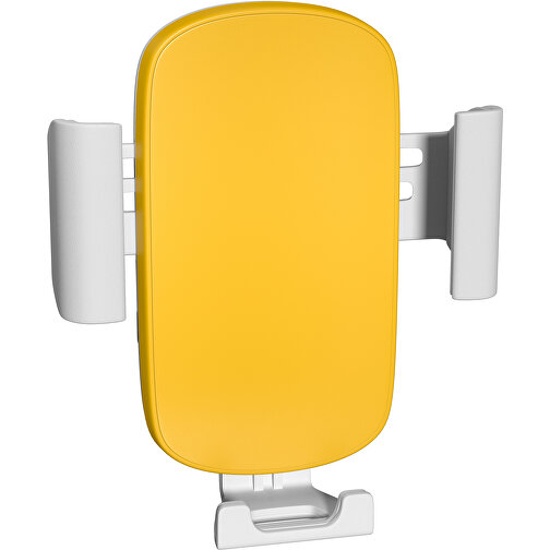 VividHold Qi Charger , sonnengelb / weiß, Kunststoff, 10,50cm x 10,00cm (Höhe x Breite), Bild 1