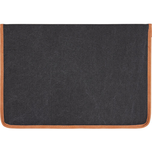 VINGA Bosler 14' Laptop-Tasche Aus GRS Recyceltem Canvas, Schwarz , schwarz, Canvas - recycelt,Polyester, 38,00cm x 1,80cm x 27,00cm (Länge x Höhe x Breite), Bild 3