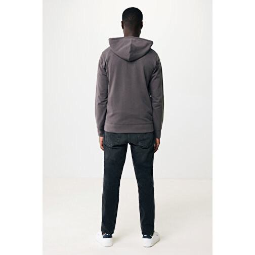 Iqoniq Abisko Zip-Kapuzenpullover Aus Recycelter Baumwolle, Anthrazit , anthrazit, 50% recycelte und 50% biologische Baumwolle, XXXL, 80,00cm x 1,00cm x 68,00cm (Länge x Höhe x Breite), Bild 6