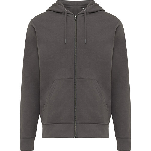 Iqoniq Abisko Zip-Kapuzenpullover Aus Recycelter Baumwolle, Anthrazit , anthrazit, 50% recycelte und 50% biologische Baumwolle, XL, 76,00cm x 1,00cm x 60,00cm (Länge x Höhe x Breite), Bild 1