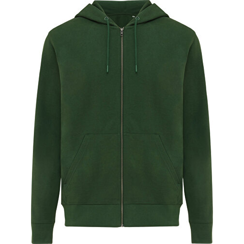 Iqoniq Abisko Zip-Kapuzenpullover Aus Recycelter Baumwolle, Forest Green , forest green, 50% recycelte und 50% biologische Baumwolle, XS, 64,00cm x 1,00cm x 48,00cm (Länge x Höhe x Breite), Bild 1