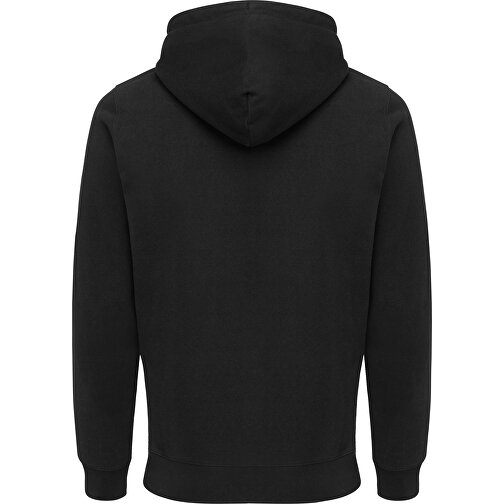 Iqoniq Abisko Zip-Kapuzenpullover Aus Recycelter Baumwolle, Schwarz , schwarz, 50% recycelte und 50% biologische Baumwolle, XXS, 61,00cm x 1,00cm x 47,00cm (Länge x Höhe x Breite), Bild 2