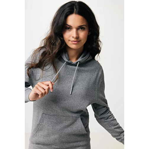 Sweat à capuche Iqoniq Rila Lightweight en coton recyclé, non teint anthracite clair, Image 17