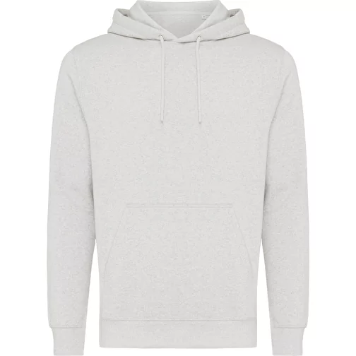 Iqoniq Rila Lightweight Hoodie tillverkad av återvunnen bomull, ofärgad ljusgrå, Bild 1