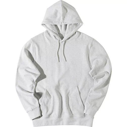 Iqoniq Rila Lightweight Hoodie tillverkad av återvunnen bomull, ofärgad ljusgrå, Bild 3