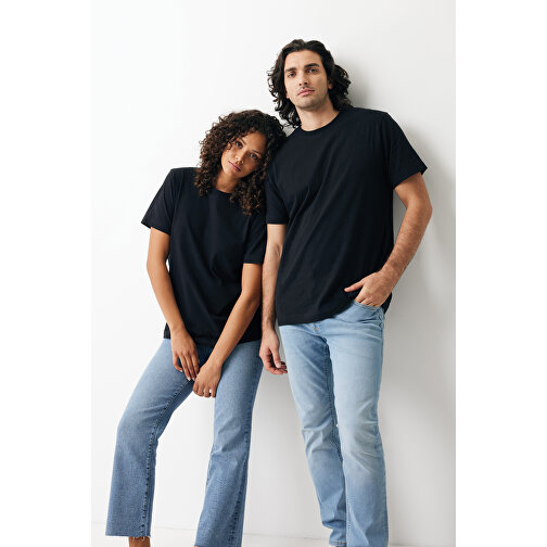 Iqoniq Kakadu Relaxed T-Shirt Aus Recycelter Baumwolle, Schwarz , schwarz, 50% recycelte und 50% biologische Baumwolle, XXS, 64,00cm x 1,00cm x 50,00cm (Länge x Höhe x Breite), Bild 5