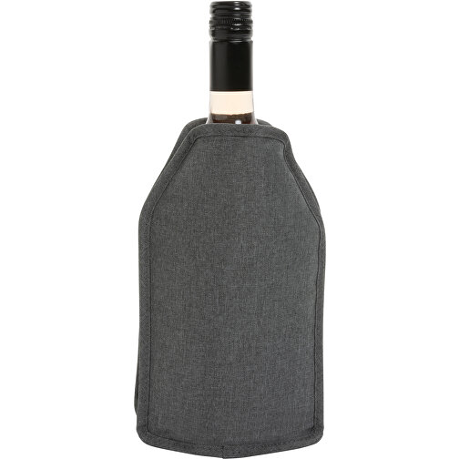 Vino AWARE™ RPET Weinkühler-Sleeve, Grau , grau, PET - recycelt, 15,50cm x 22,50cm x 2,50cm (Länge x Höhe x Breite), Bild 2