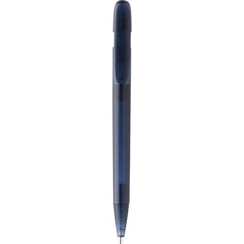 Stylo transparent Devin en rABS certifié GRS, bleu marine, Image 4