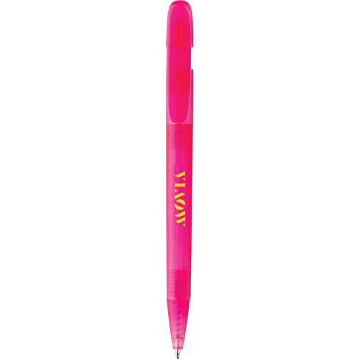 Devin Transparenter Stift Aus GRS Zertifiziertem RABS, Rosa , rosa, ABS - recycelt, 14,00cm (Höhe), Bild 7