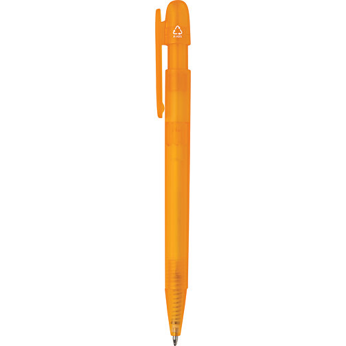 Devin Transparenter Stift Aus GRS Zertifiziertem RABS, Orange , orange, ABS - recycelt, 14,00cm (Höhe), Bild 6