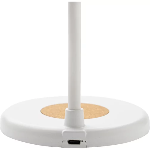 Zenara lampe de bureau 15W en plastique RCS rec. & liège, blanc, Image 5