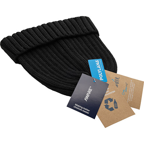 Kennedi AWARE™ Polylana® Beanie, Schwarz , schwarz, Acryl, 20,00cm (Höhe), Bild 3