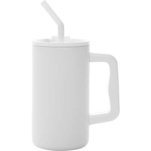 Bicchiere cubo in acciaio riciclato RCS da 800 ml, bianco, Immagine 2