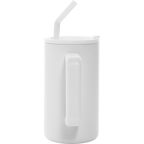 Bicchiere cubo in acciaio riciclato RCS da 800 ml, bianco, Immagine 5