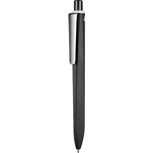 Kugelschreiber RIDGE RECYCLED SOFT M , Ritter-Pen, schwarz / transparent, ABS u. Metall, , Bild 1