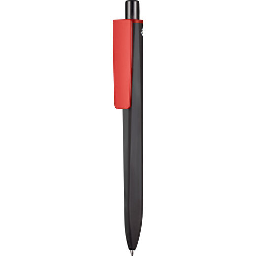 Kugelschreiber RIDGE RECYCLED SOFT , Ritter-Pen, schwarz / rot, ABS-Kunststoff, , Bild 1