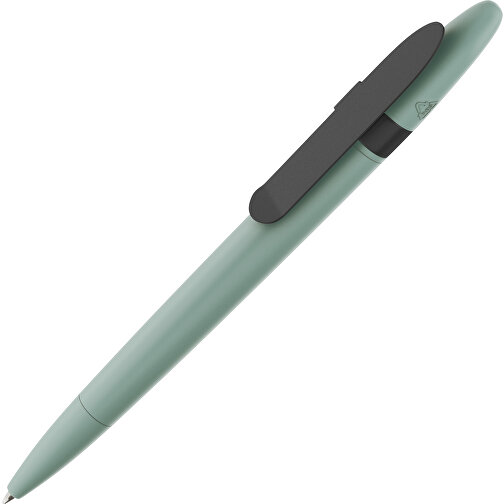 Prodir DS5 TSM Twist Kugelschreiber , Prodir, sage green-schwarz satiniert, Kunststoff/Metall, 14,30cm x 1,50cm (Länge x Breite), Bild 1