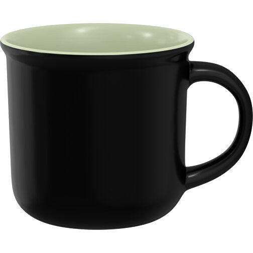 Camp Innen Farbig Außen Schwarz 320ml , schwarz / mintgrün, New Bone China Porzellan, 8,00cm x 12,00cm (Höhe x Breite), Bild 1