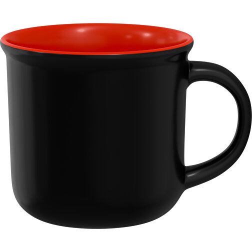 Camp Innen Farbig Außen Schwarz 320ml , schwarz / rot, New Bone China Porzellan, 8,00cm x 12,00cm (Höhe x Breite), Bild 1