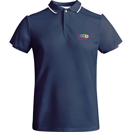 Tamil Sport Poloshirt Für Kinder , navy blue, Piqué Strick mit Cool Fit Finish 50% Recyceltes Polyester, 50% Polyester, 140 g/m2, 12, , Bild 2