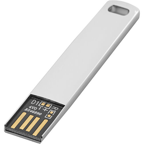 Metall Flach USB 2.0 , metal MB , 32 GB , Metall MB , 6,50cm x 1,20cm x 2,70cm (Länge x Höhe x Breite), Bild 1