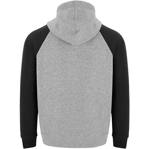 Badet Zweifarbiger Kapuzenpullover Für Kinder , heather grau / schwarz, Gebürsteter Sweatshirt Strick 50% Baumwolle, 50% Polyester, 280 g/m2, 11/12, , Bild 3