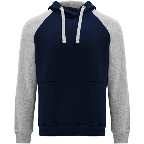 Badet Zweifarbiger Kapuzenpullover Für Kinder , navy blue / heather grau, Gebürsteter Sweatshirt Strick 50% Baumwolle, 50% Polyester, 280 g/m2, 11/12, , Bild 1