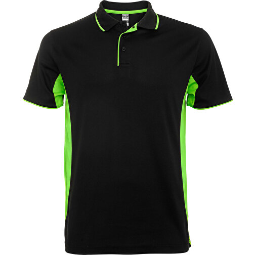 Montmelo Sport Poloshirt Unisex , schwarz / limone, Piqué Strick mit Cool Fit Finish 100% Polyester, 150 g/m2, L, , Bild 1